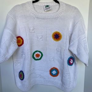 NEW 90’s Vintage Solid Short Sleeve Sweater